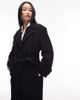 & Other Stories & Other Stories belted wool coat in black - 3
