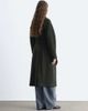 & Other Stories & Other Stories belted wool coat in dark green - 4