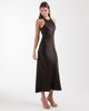 & Other Stories & Other Stories bias cut satin midi dress in chocolate bronze-Brown - 1