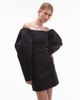 & Other Stories & Other Stories big volume sleeves off the shoulder fitted mini dress in black - 1