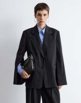 & Other Stories & Other Stories blazer with cinch back detail in gray - part of a set