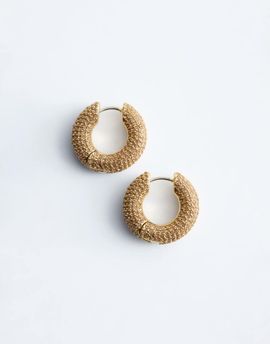 & Other Stories & Other Stories bold rhinestone hoop earrings in gold