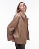 & Other Stories & Other Stories bold shoulders short trench coat in beige-Neutral - 2