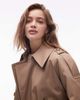 & Other Stories & Other Stories bold shoulders short trench coat in beige-Neutral - 3