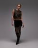 & Other Stories & Other Stories brushed hairy mohair merino wool blend knit vest in brown leopard print - 3