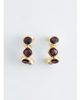 & Other Stories & Other Stories burgundy stone hoop in gold - 2