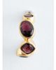 & Other Stories & Other Stories burgundy stone hoop in gold - 3