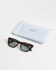 & Other Stories & Other Stories cat eye sunglasses in brown tortoise and green tinted lenses with linen pouch case - 3