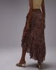 & Other Stories & Other Stories chiffon tiered maxi skirt with asymmetric hem in leopard print-Brown - 2