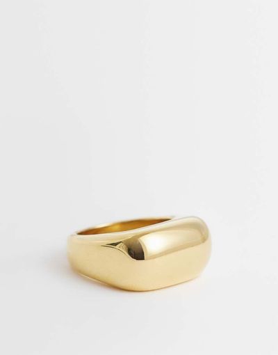 & Other Stories & Other Stories chunky rectangle ring in gold
