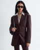 & Other Stories & Other Stories cinched waist wool look blazer in chocolate brown - part of a set - 1