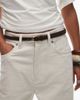 & Other Stories & Other Stories circle buckle thin belt in dark brown suede - 1