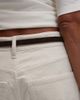 & Other Stories & Other Stories circle buckle thin belt in dark brown suede - 3