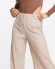 & Other Stories & Other Stories co-ord plisse trousers in beige - STONE-Neutral - 3