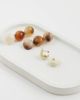 & Other Stories & Other Stories coated teardrop stud earrings in off white - 2