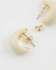 & Other Stories & Other Stories coated teardrop stud earrings in off white - 3
