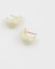 & Other Stories & Other Stories coated teardrop stud earrings in off white - 4