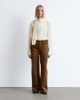 & Other Stories & Other Stories cord wide leg pants with 5-pocket detail in mocha brown - 1