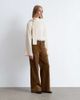 & Other Stories & Other Stories cord wide leg pants with 5-pocket detail in mocha brown - 3