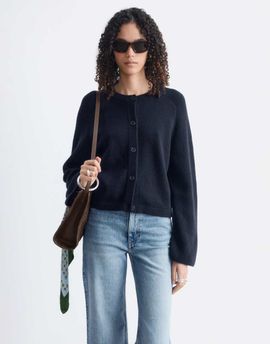 & Other Stories & Other Stories cotton and wool blend cardigan in black