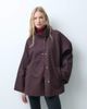 & Other Stories & Other Stories cotton blend funnel neck short trench coat in chocolate brown - 1