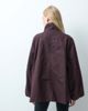 & Other Stories & Other Stories cotton blend funnel neck short trench coat in chocolate brown - 4