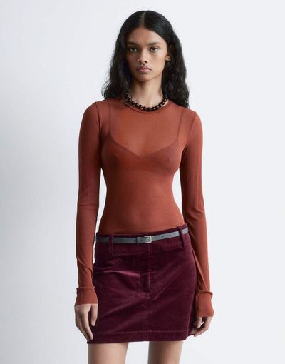 & Other Stories & Other Stories cotton corduroy mini skirt in burgundy-Red