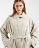 & Other Stories & Other Stories cotton maxi car coat with belt in beige-Neutral - 3