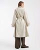 & Other Stories & Other Stories cotton maxi car coat with belt in beige-Neutral - 4