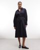 & Other Stories & Other Stories cotton midi shirt dress with belt in dark blue-Navy - 1