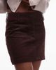 & Other Stories & Other Stories cotton rich cord mini skirt in dark brown - 2