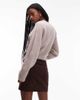 & Other Stories & Other Stories cotton rich cord mini skirt in dark brown - 4