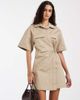 & Other Stories & Other Stories cotton utility wrap mini dress in beige-Neutral - 1