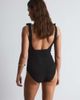 & Other Stories & Other Stories crinkle swimsuit with knot detail in black - 4