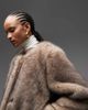 & Other Stories & Other Stories cropped faux fur jacket in beige-Neutral - 2