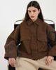 & Other Stories & Other Stories cropped washed cotton utility jacket in brown - 1