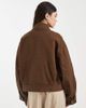 & Other Stories & Other Stories cropped washed cotton utility jacket in brown - 3