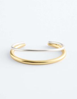 & Other Stories & Other Stories cuff bracelet in silver and gold multi