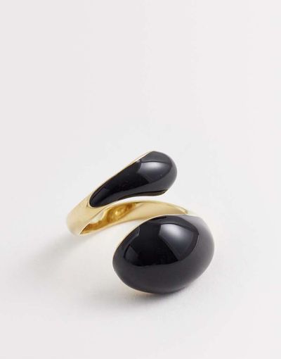 & Other Stories & Other Stories curve sculpt ring in black