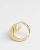 & Other Stories & Other Stories curved sculpted ring in gold tone - 2