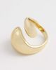& Other Stories & Other Stories curved sculpted ring in gold tone - 3