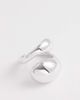 & Other Stories & Other Stories curved sculpted ring in silver tone - 1