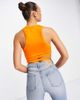 & Other Stories & Other Stories cut out detail cropped tank top in orange - 2