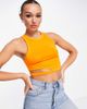 & Other Stories & Other Stories cut out detail cropped tank top in orange - 3