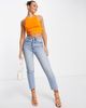 & Other Stories & Other Stories cut out detail cropped tank top in orange - 4