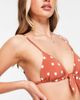 & Other Stories & Other Stories dot print bikini top in brown - 4