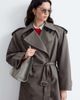 & Other Stories & Other Stories double breasted belted trench coat in taupe-Brown - 1