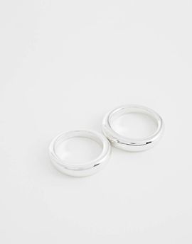 & Other Stories & Other Stories double stacking ring in silver