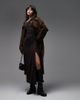 & Other Stories & Other Stories draped one shoulder jersey maxi dress with front slit in chocolate brown - 4