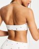 & Other Stories & Other Stories embroidered strawberry bandeau bikini in off white - 2